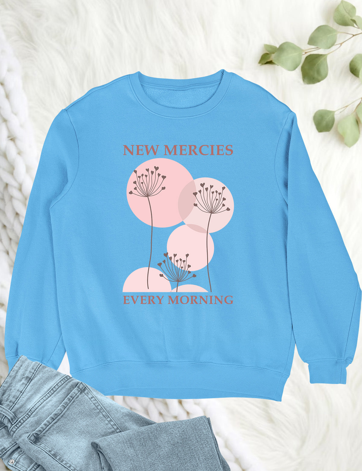 New Mercies Sweatshirt Faith Based Boho Christian Sweatshirts