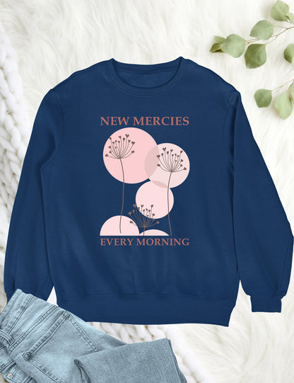 New Mercies Sweatshirt Faith Based Boho Christian Sweatshirts