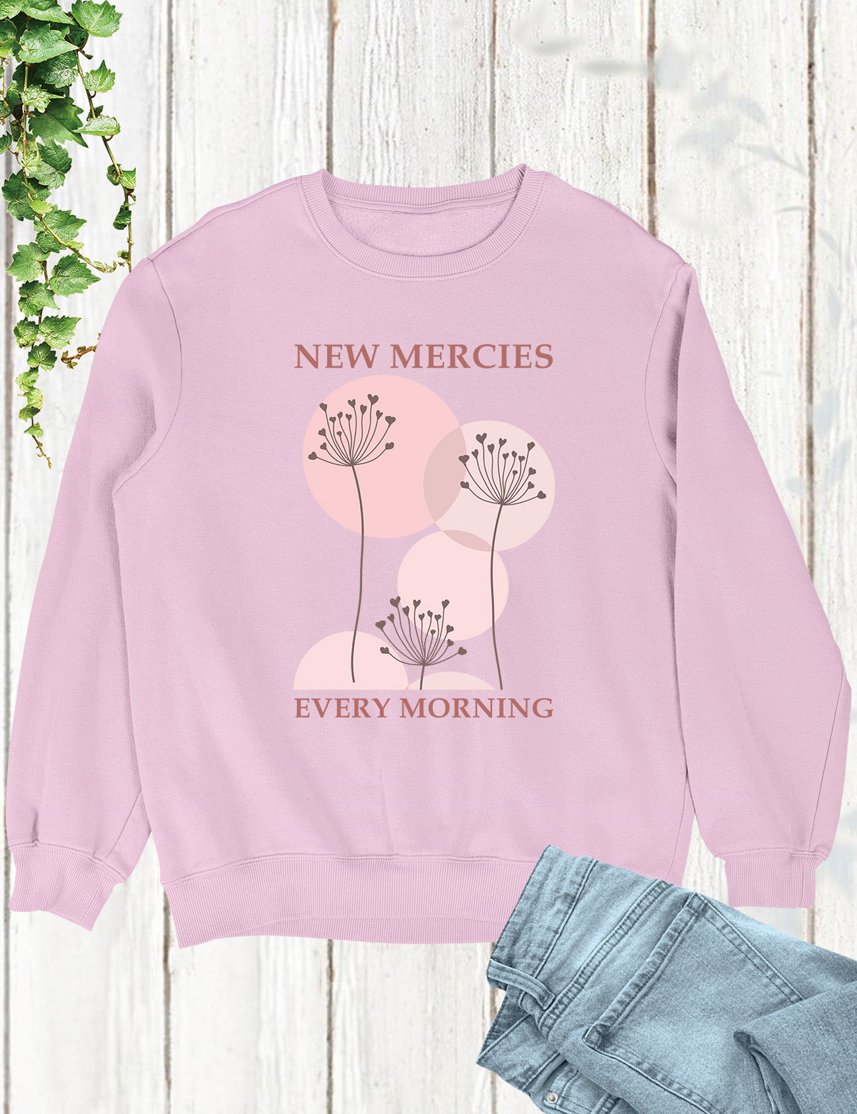 New Mercies Sweatshirt Faith Based Boho Christian Sweatshirts