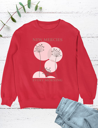 New Mercies Sweatshirt Faith Based Boho Christian Sweatshirts