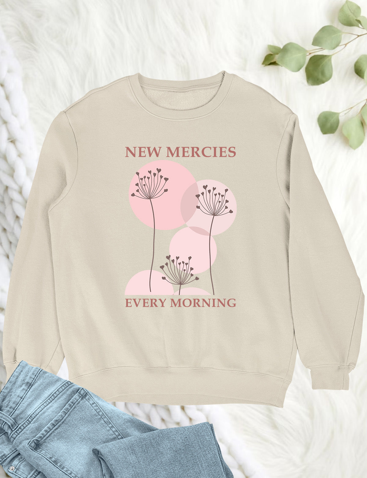 New Mercies Sweatshirt Faith Based Boho Christian Sweatshirts