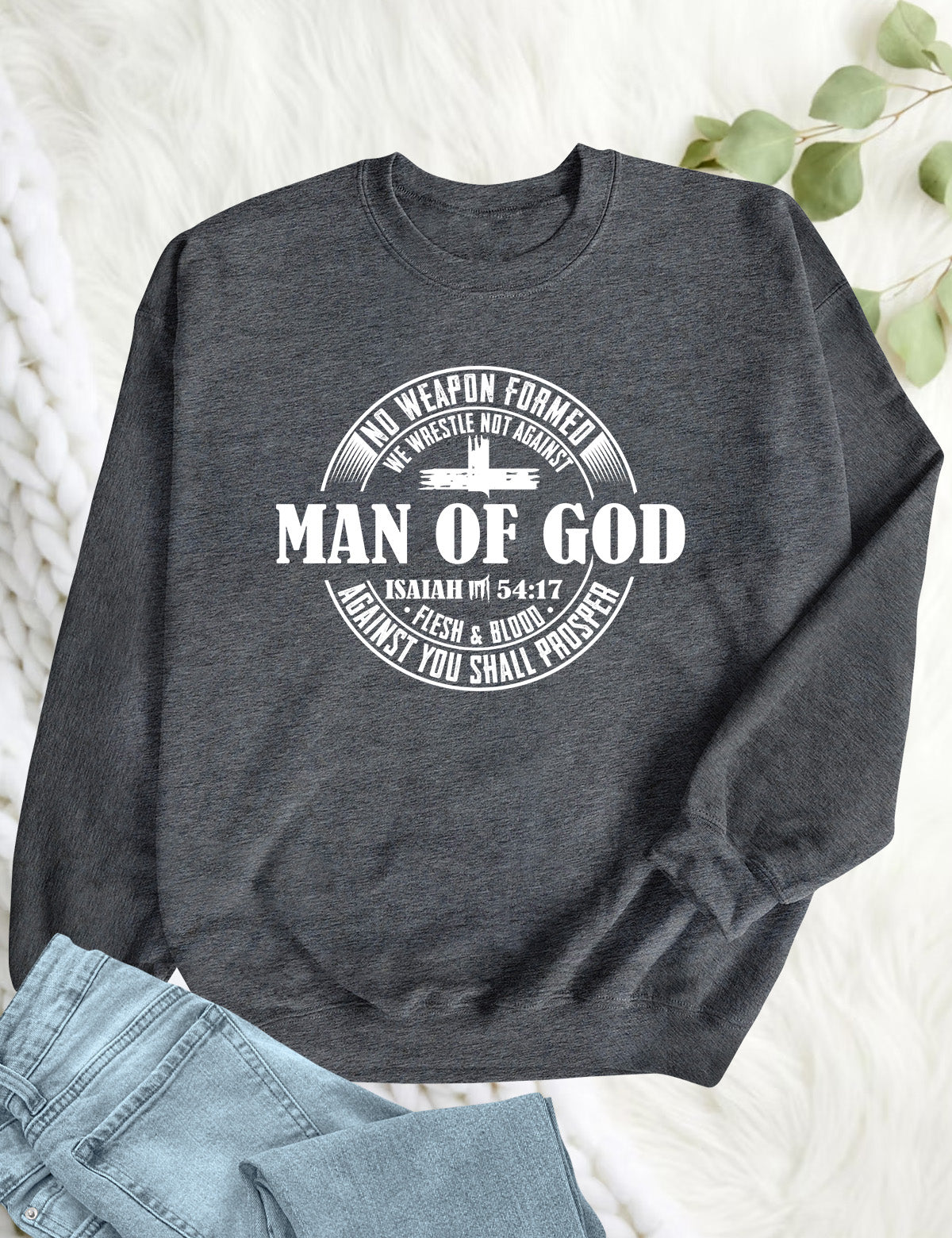 Man of God Pastor Gift Christian Mens Sweatshirt