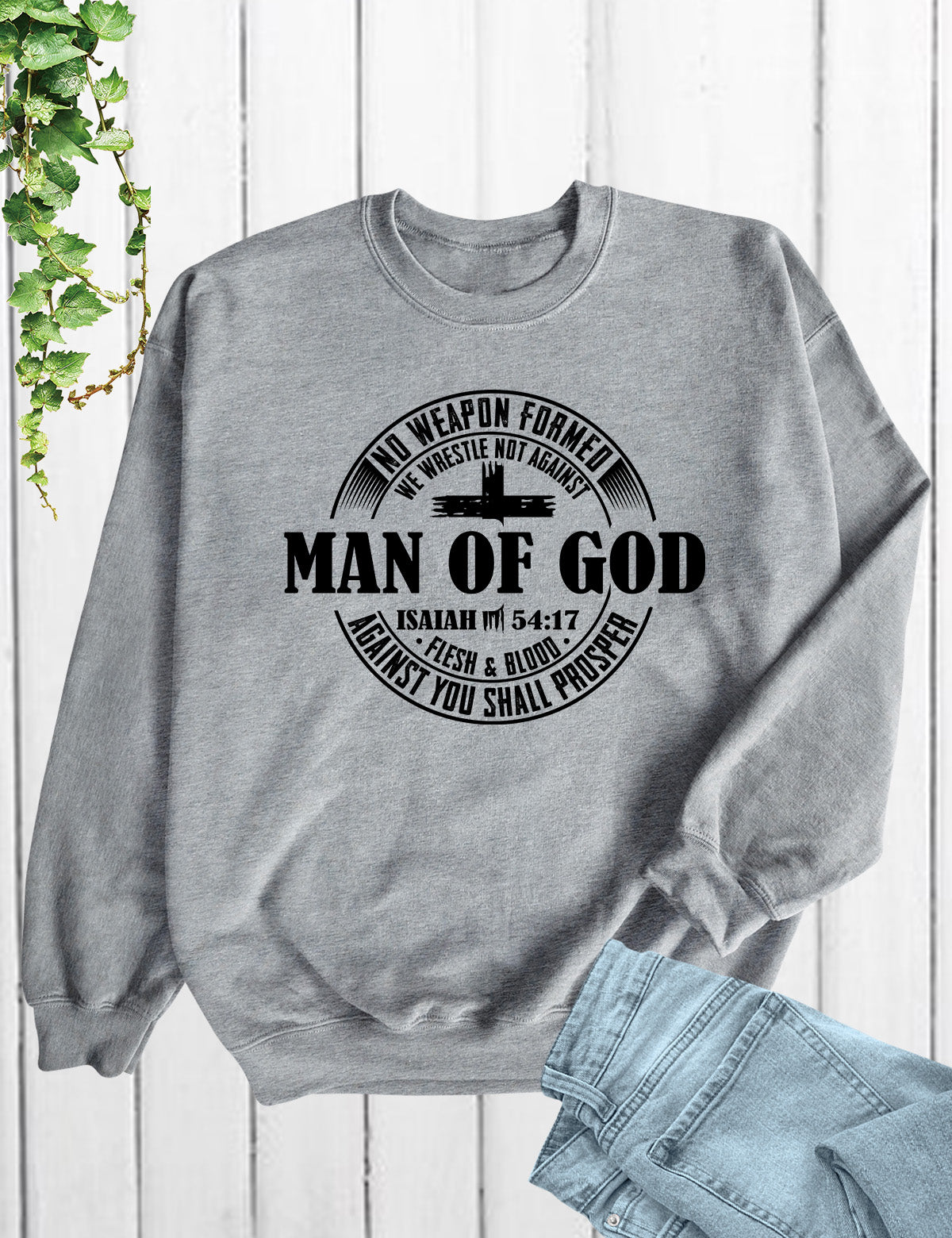 Man of God Pastor Gift Christian Mens Sweatshirt