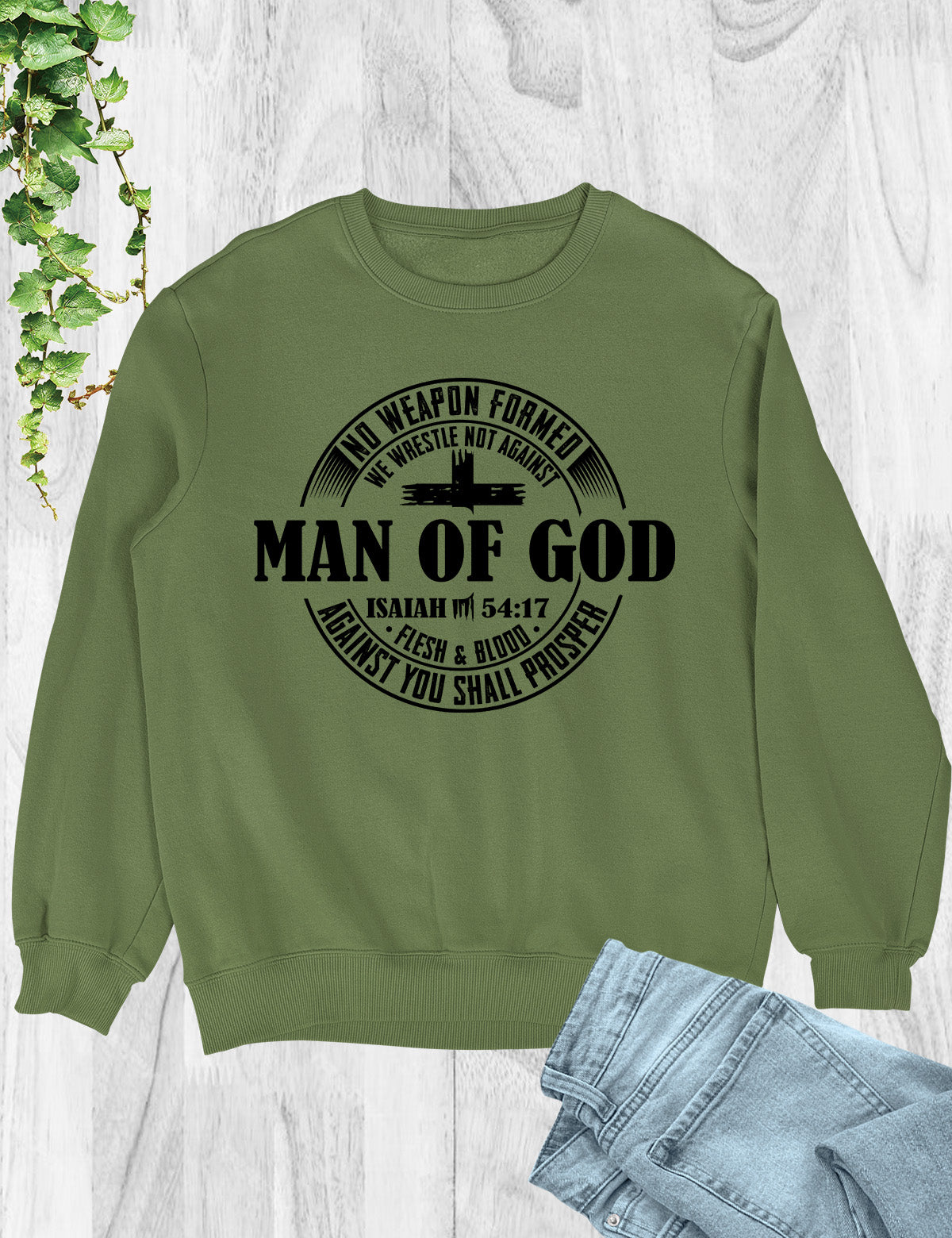 Man of God Pastor Gift Christian Mens Sweatshirt