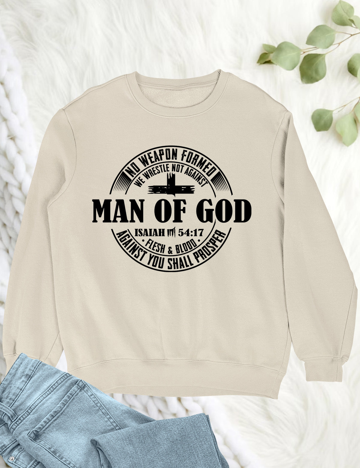 Man of God Pastor Gift Christian Mens Sweatshirt