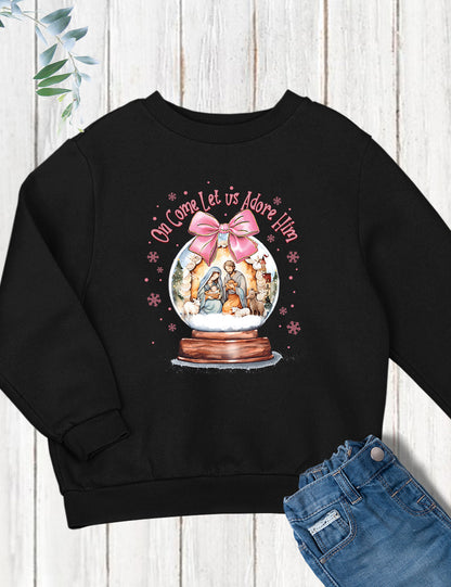 Christian Kids Christmas Apparel Come Let us Adore Him