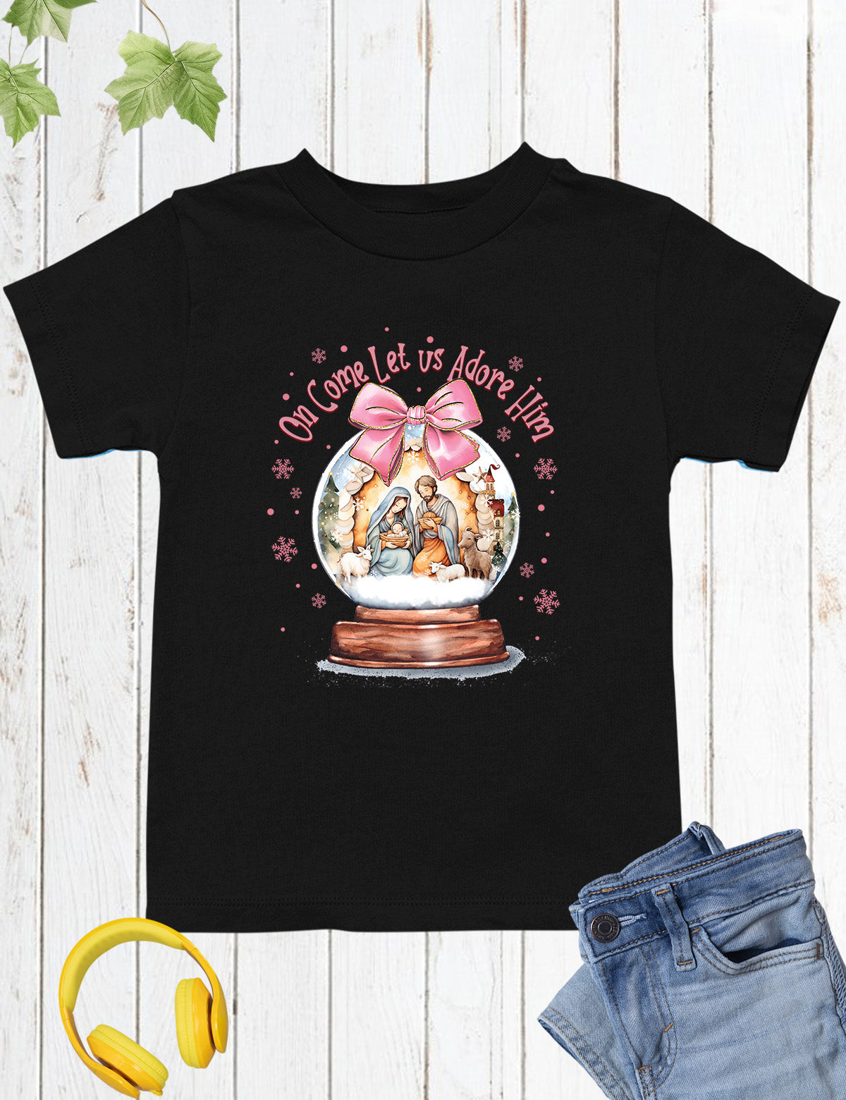 Christian Kids Christmas Apparel Come Let us Adore Him