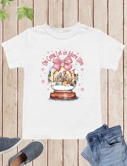 Christian Kids Christmas Apparel Come Let us Adore Him