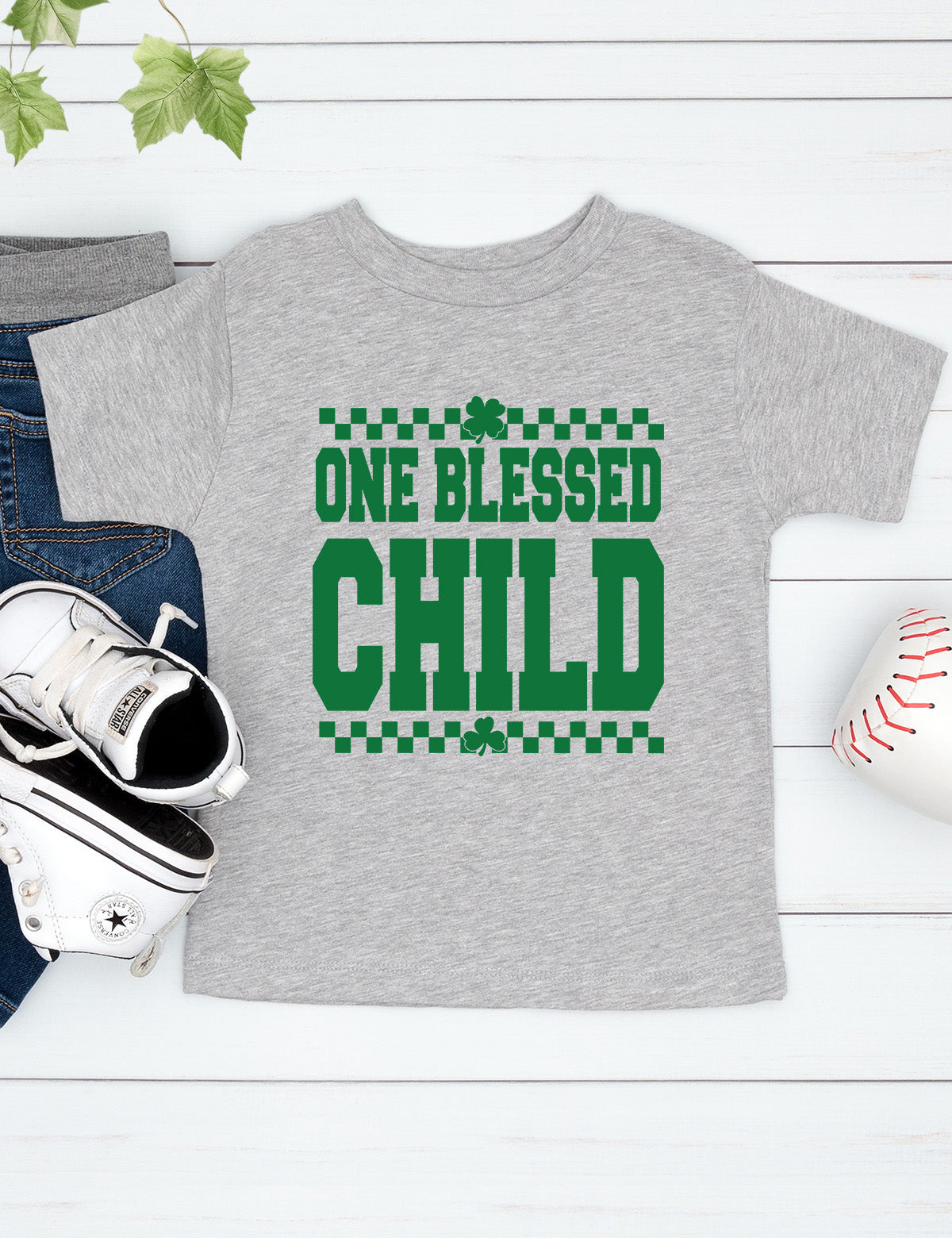 One Blessed Child Christian Irish Kids Shirt