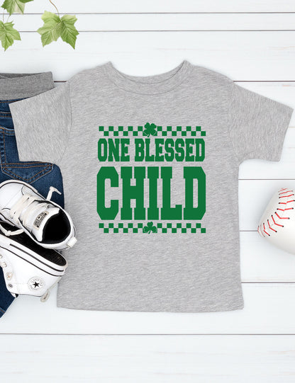 One Blessed Child Christian Irish Kids Shirt