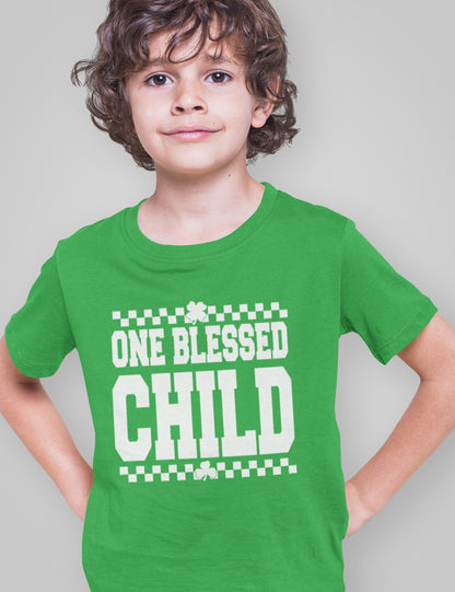 One Blessed Child Christian Irish Kids Shirt