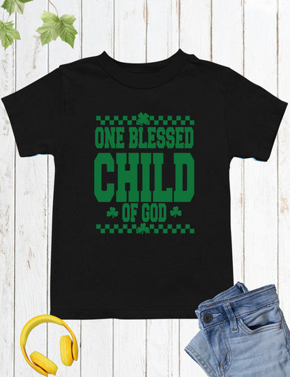 One Blessed Child of God Irish Christian Kids Shirt