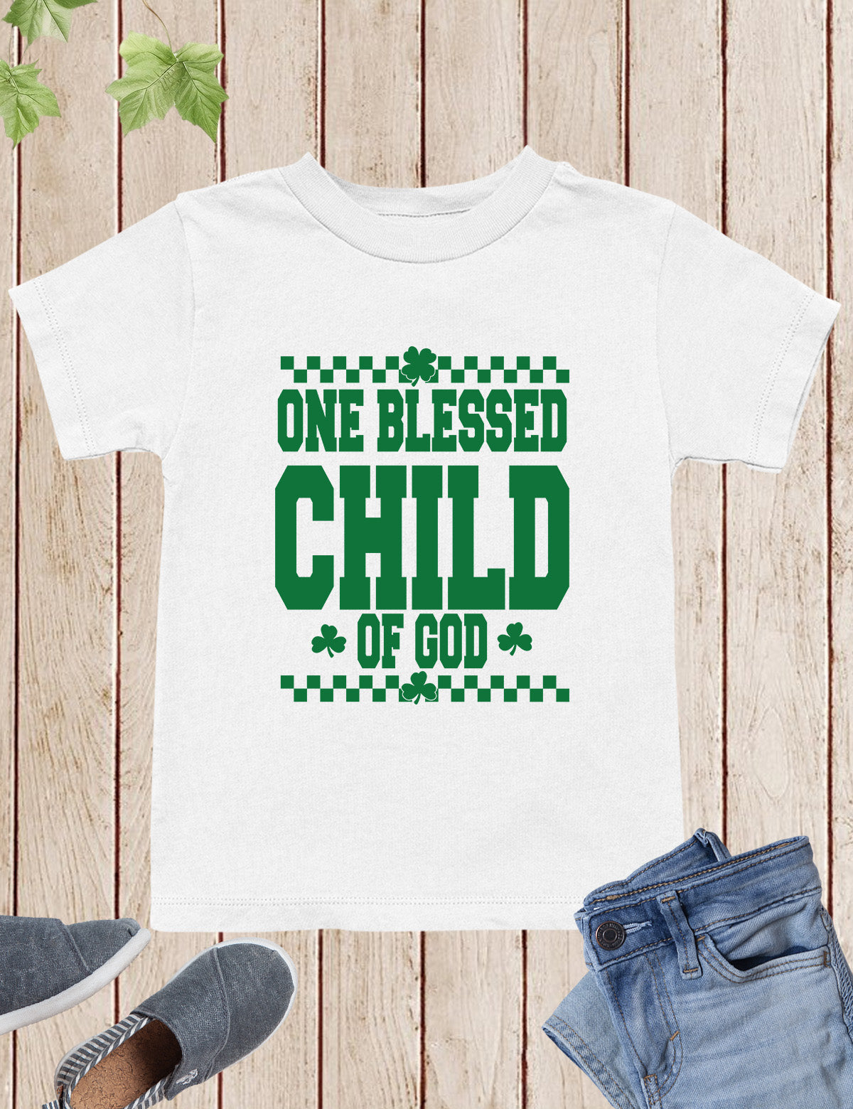 One Blessed Child of God Irish Christian Kids Shirt