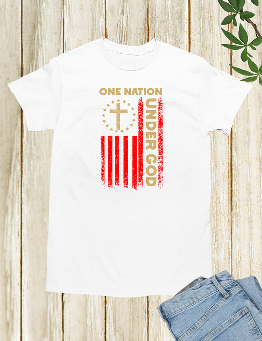 One Nation Under God Flag Christian T Shirt