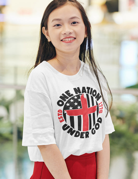 1776 Christian shirts One Nation Under God Tees