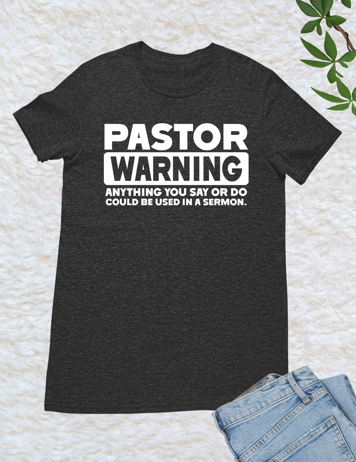 Pastor Warning T shirt for church