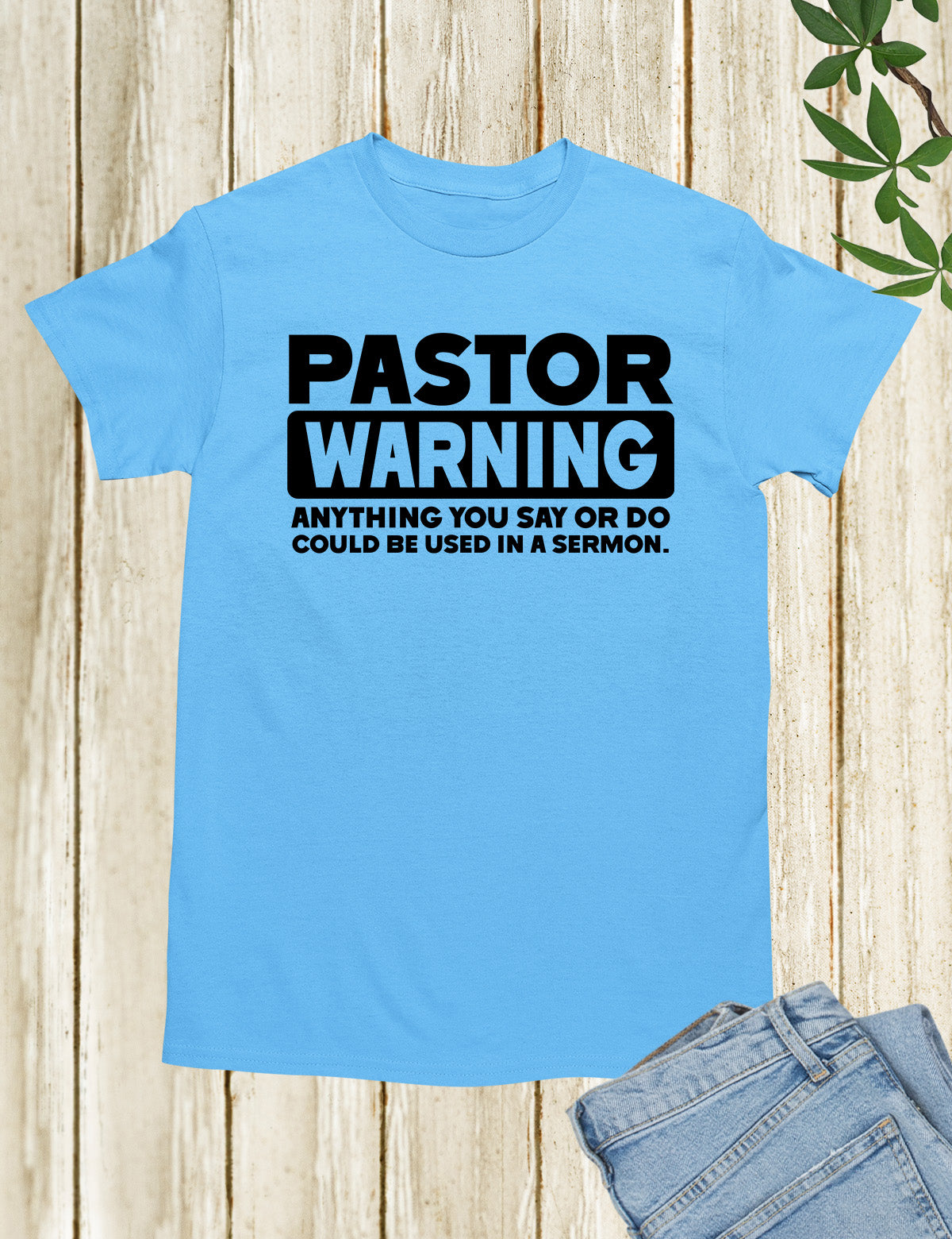 Pastor Warning T shirt for church