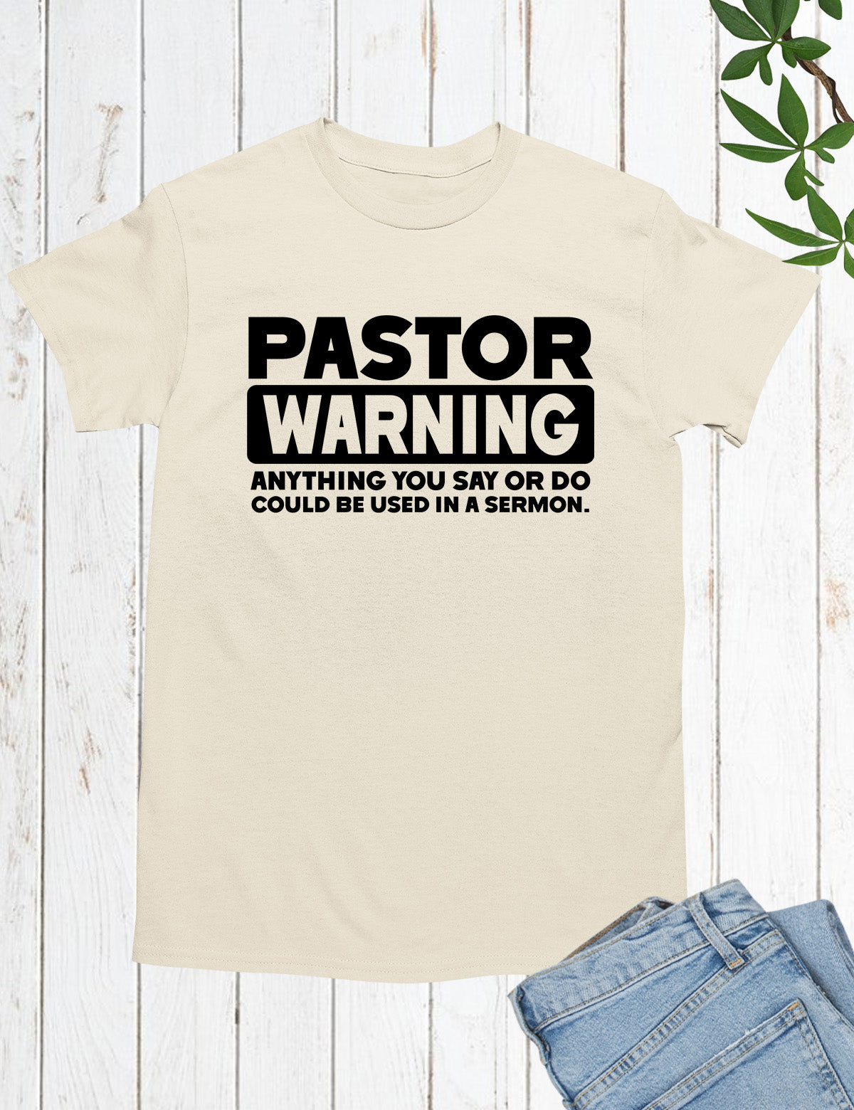 Pastor Warning T shirt for church