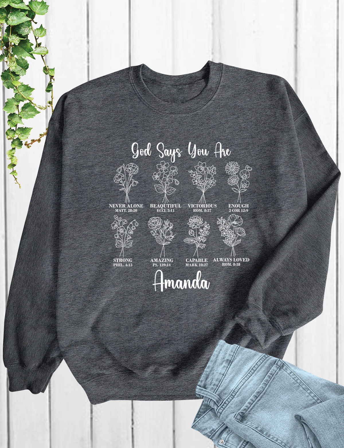 Personalized Prayer God Says You Are Long Sleeve Christian Name T Shirts