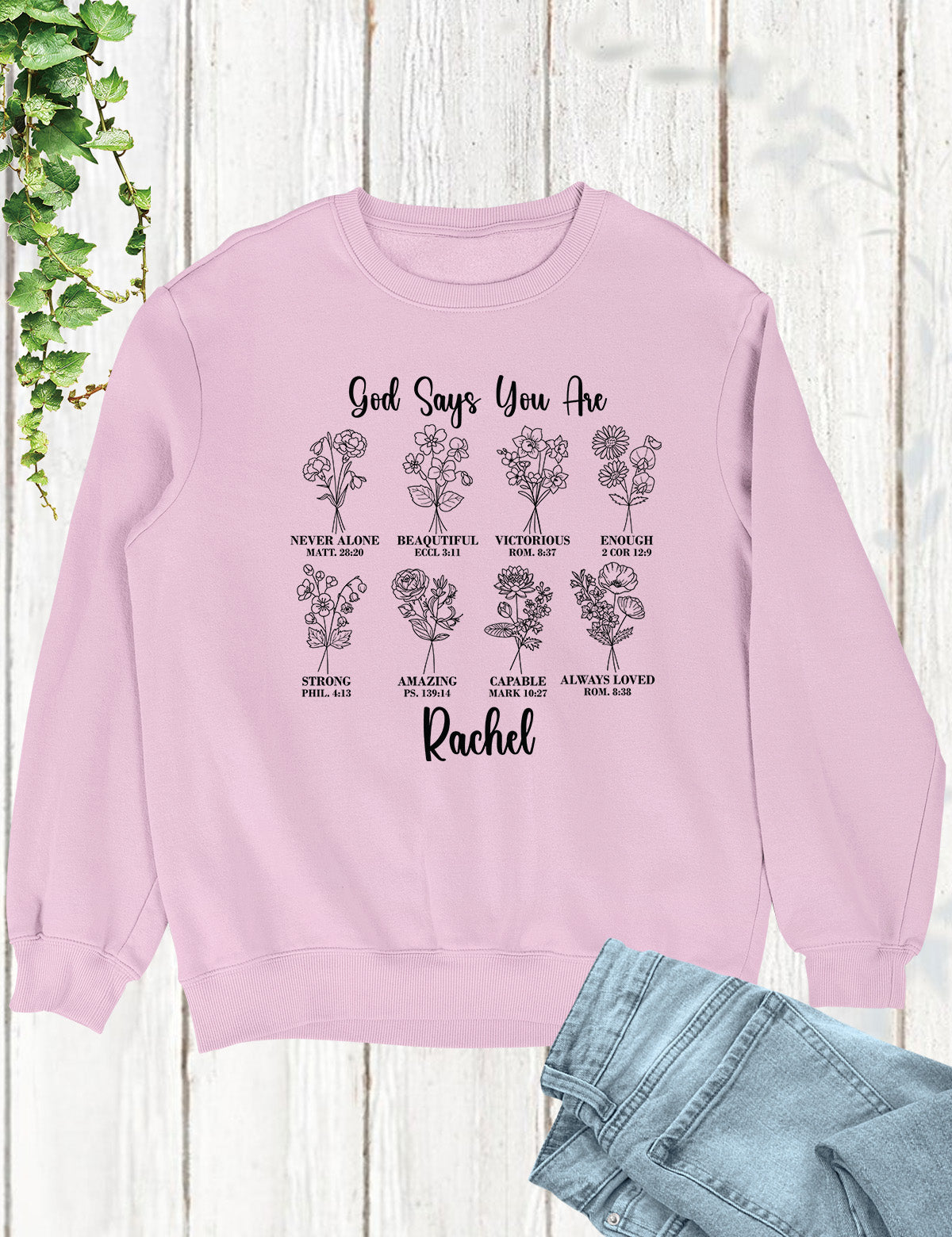 Personalized Prayer God Says You Are Long Sleeve Christian Name T Shirts