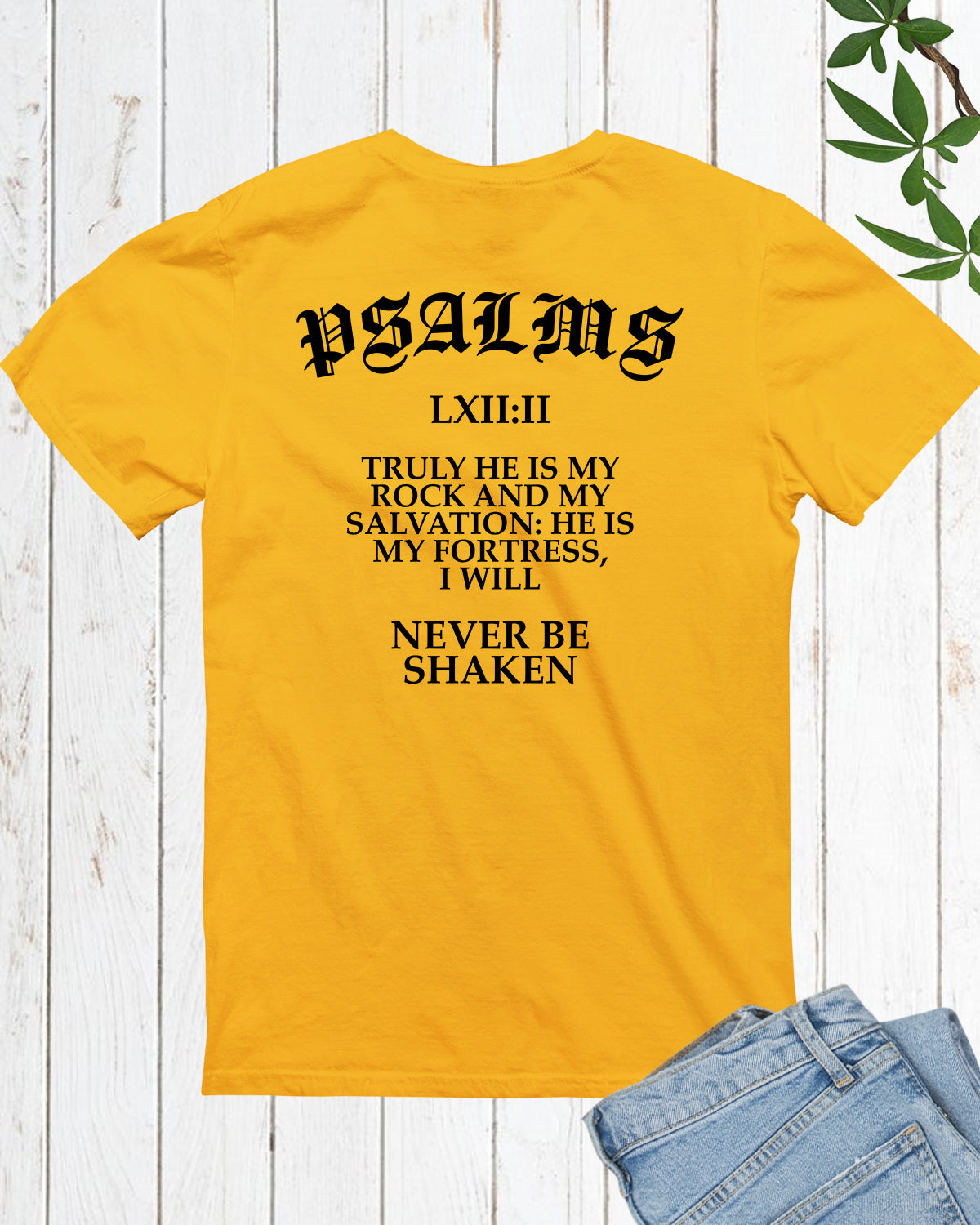 Men's Bible Verse Christian Merch T Shirt Back print