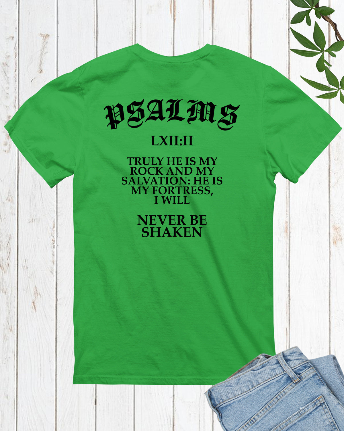 Men's Bible Verse Christian Merch T Shirt Back print