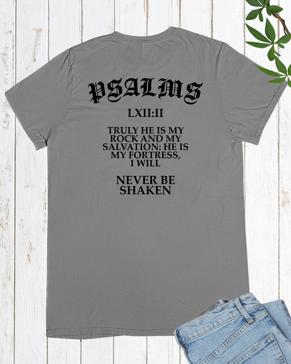 Men's Bible Verse Christian Merch T Shirt Back print