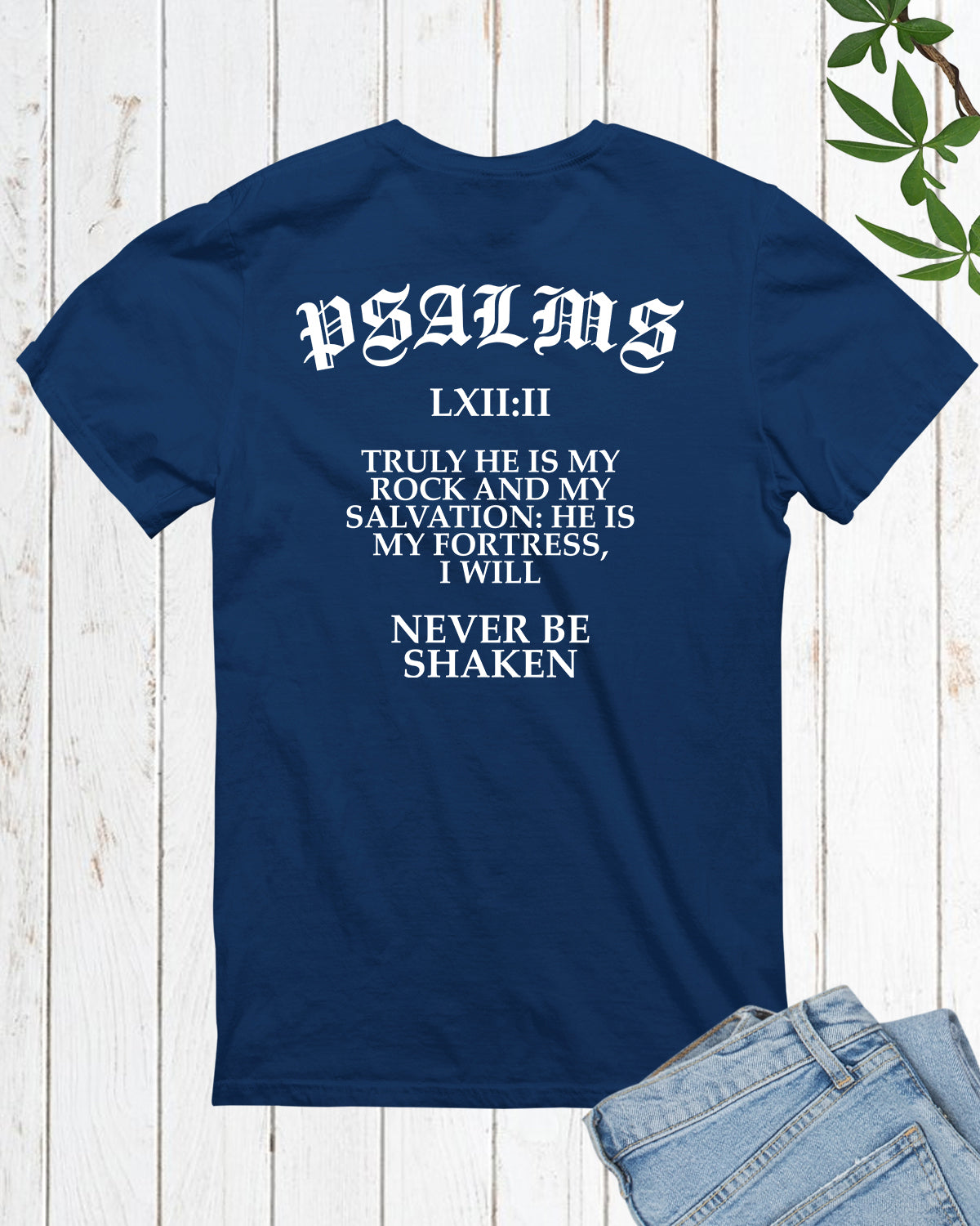Men's Bible Verse Christian Merch T Shirt Back print