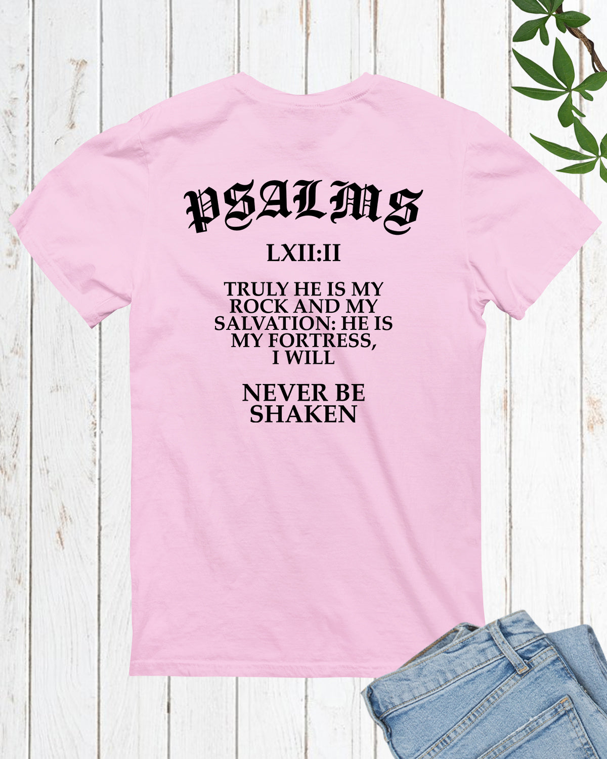 Men's Bible Verse Christian Merch T Shirt Back print