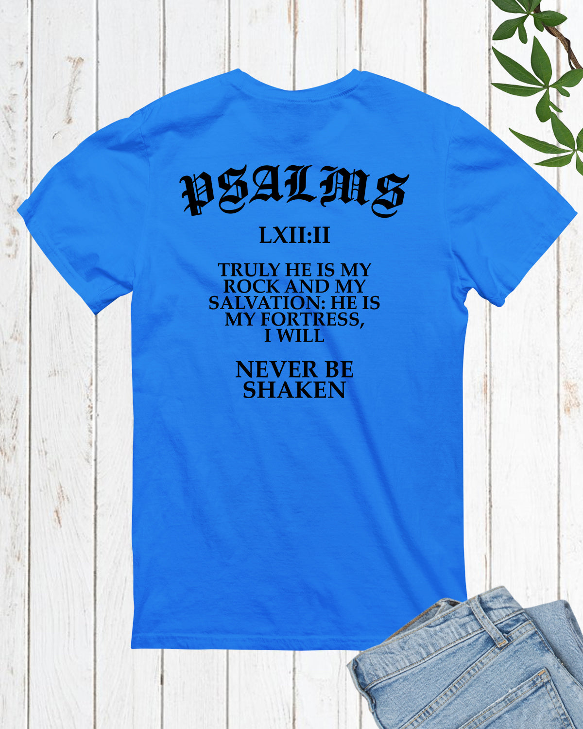 Men's Bible Verse Christian Merch T Shirt Back print