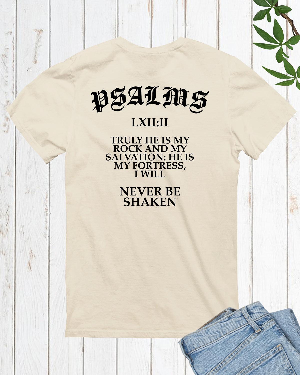 Men's Bible Verse Christian Merch T Shirt Back print
