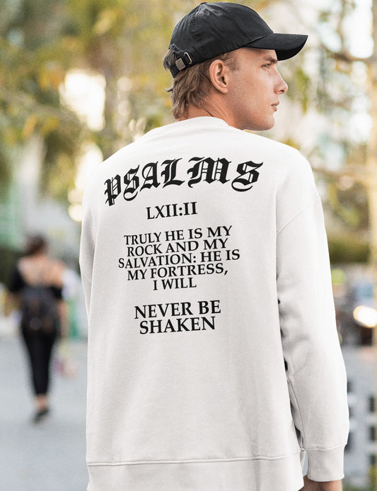Men's Bible Verse Christian Merch Sweatshirt Back print