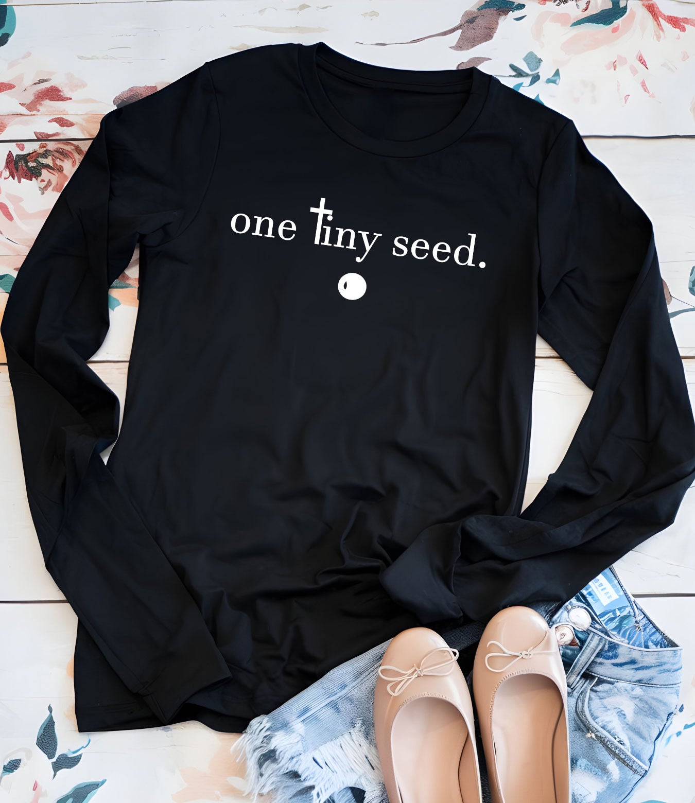 Faith Mustard Seed Long Sleeve T Shirts