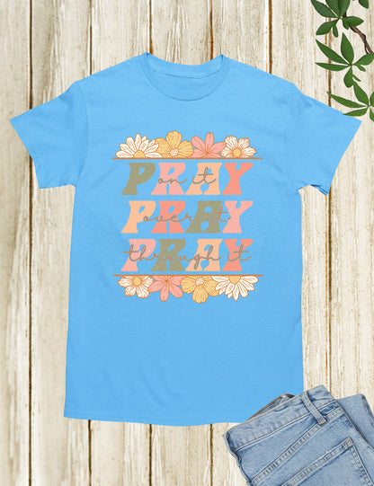 Pray Floral Bible Verse T Shirt