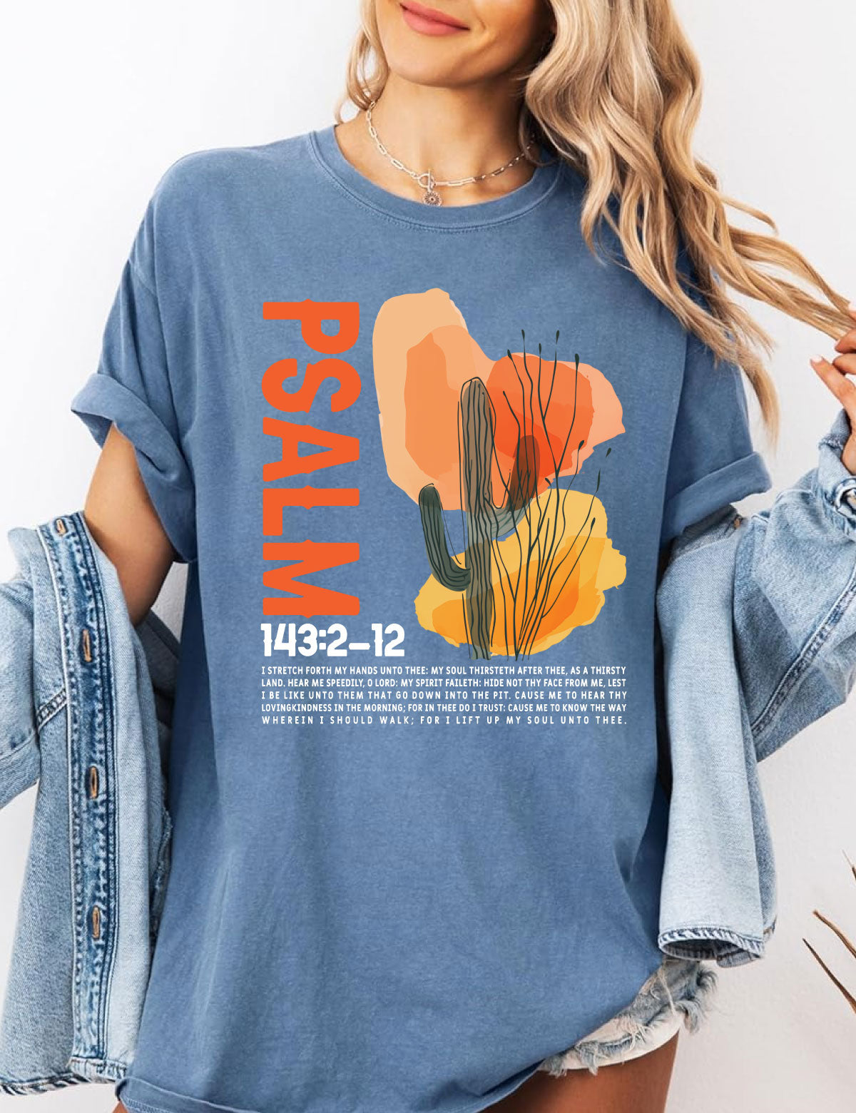 Psalm 143 Boho Christian Shirt