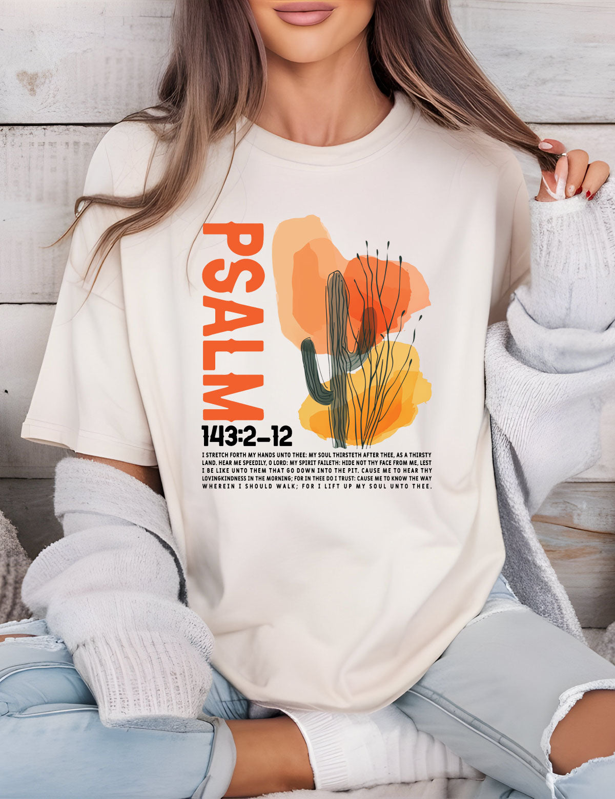 Psalm 143 Boho Christian Shirt