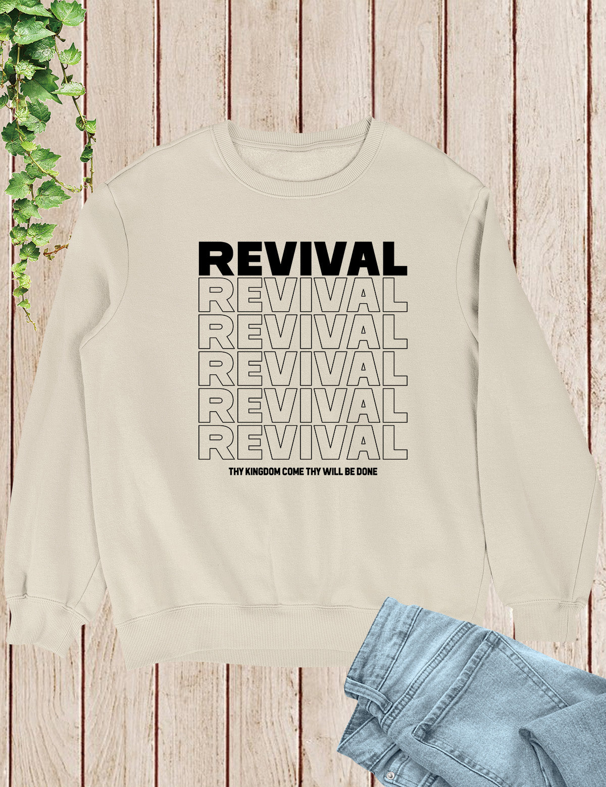 Christian Revival Jumpert Thy Kingdom Come Thy Will Be Done Sweatshirt
