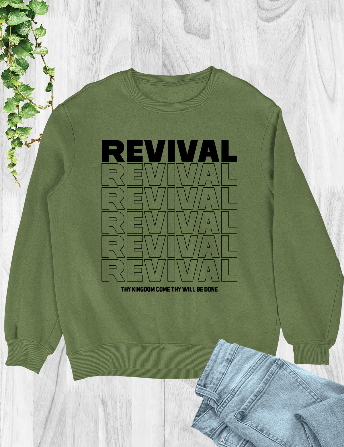 Christian Revival Jumpert Thy Kingdom Come Thy Will Be Done Sweatshirt