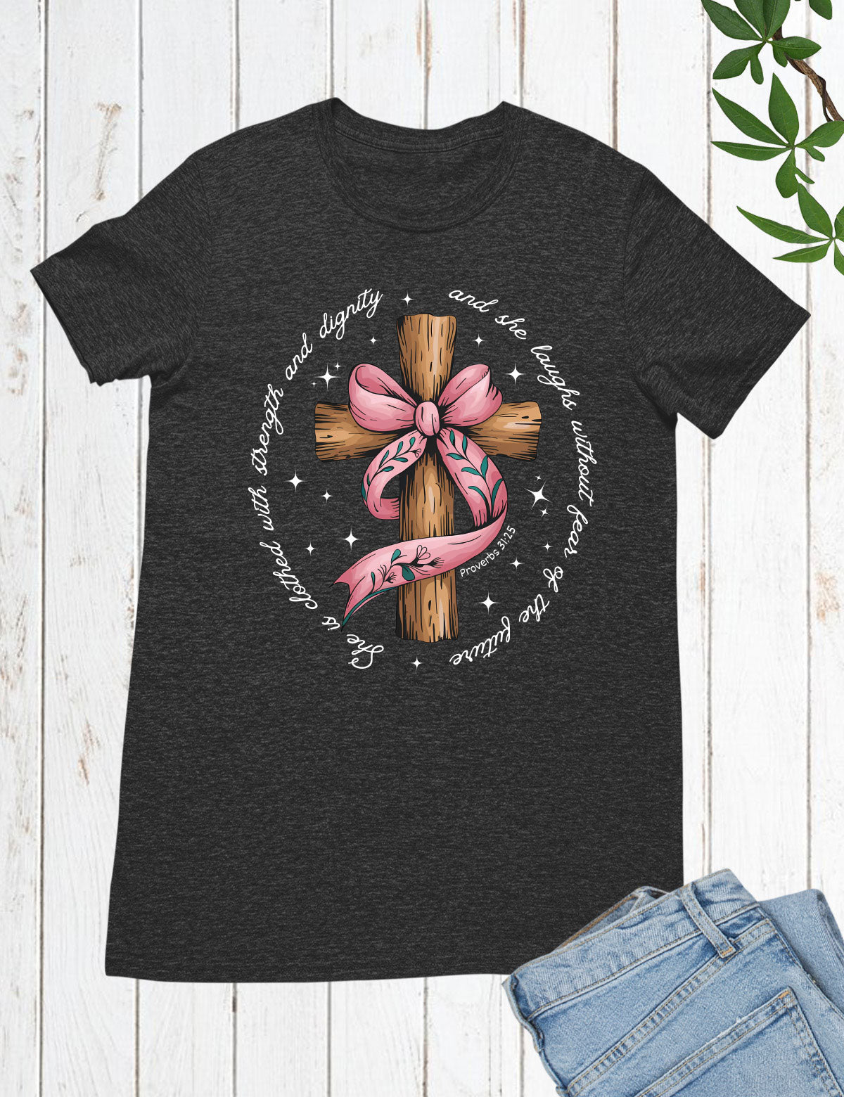 She is Bible Verse Coquette Long Sleeve Christian Shirts