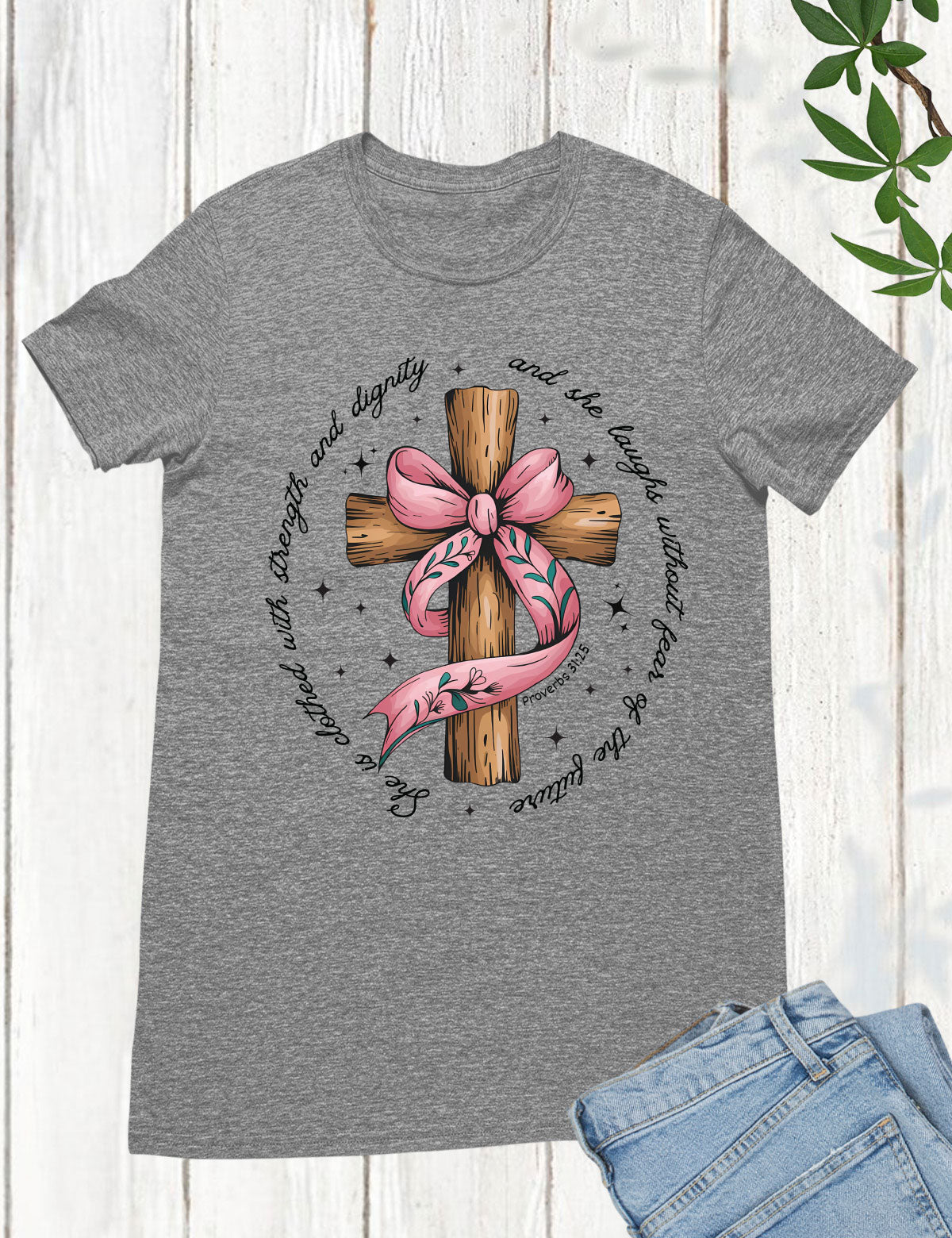 She is Bible Verse Coquette Long Sleeve Christian Shirts