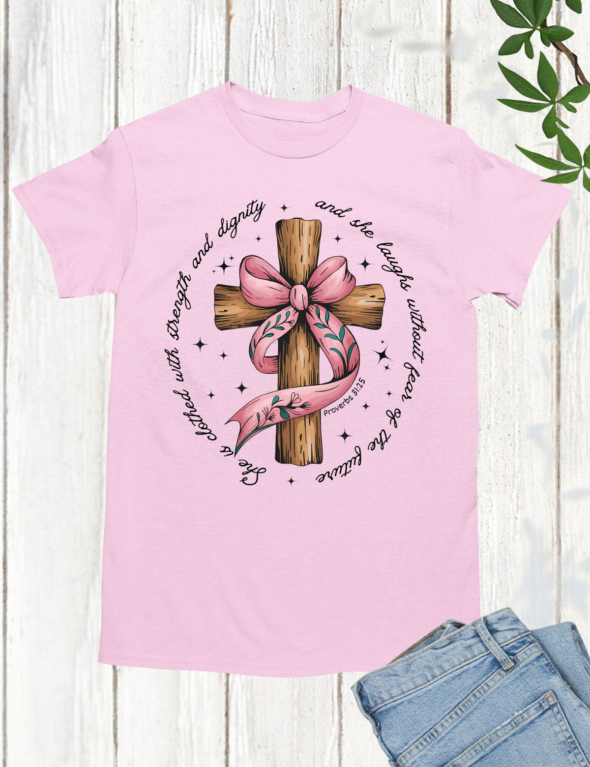 She is Bible Verse Coquette Long Sleeve Christian Shirts