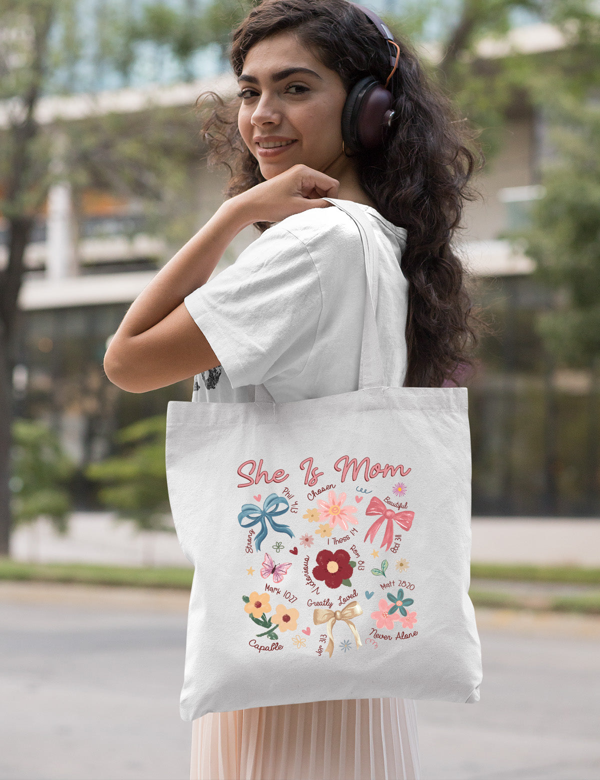 She is Mom Christin Trending  Tote Bag (Copy)
