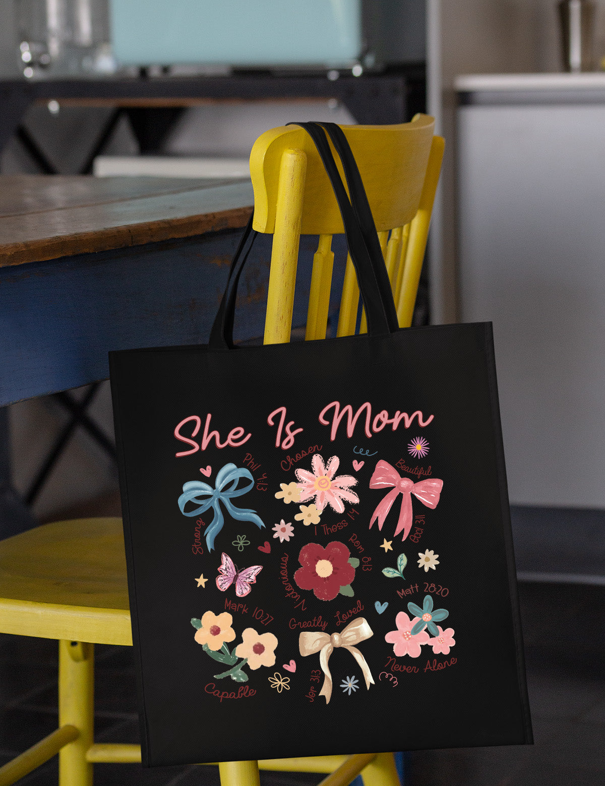 She is Mom Christin Trending  Tote Bag (Copy)