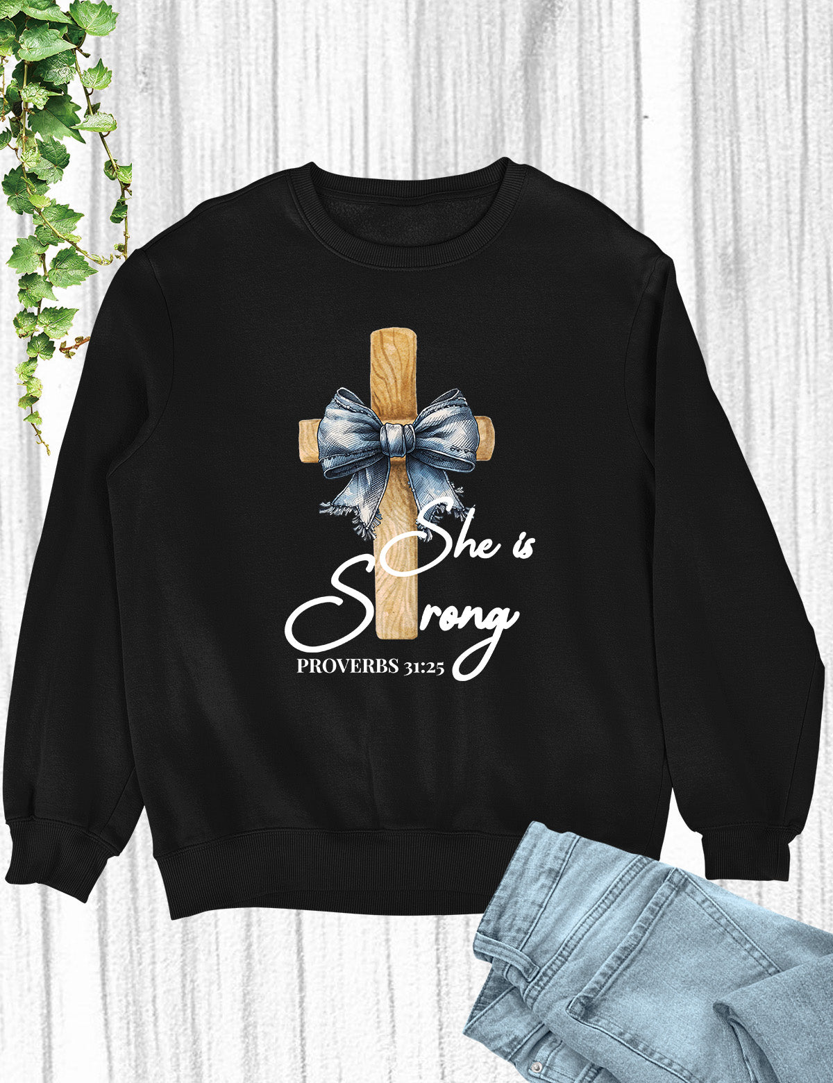 She is Strong Proverbs 31:25 Long Sleeve Womens T Shirts