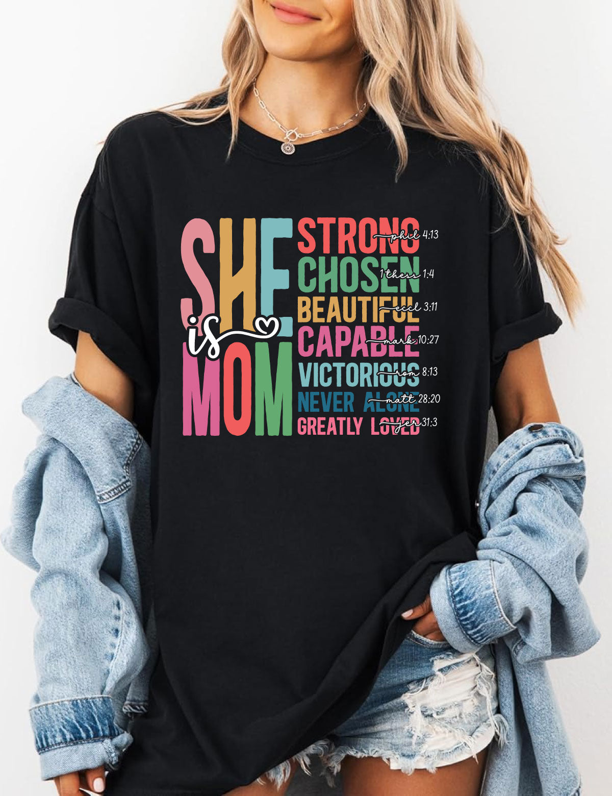 She Is Mom Christian Shirts For Women