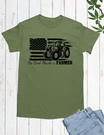 So God Made a Farmer Christian T Shirt