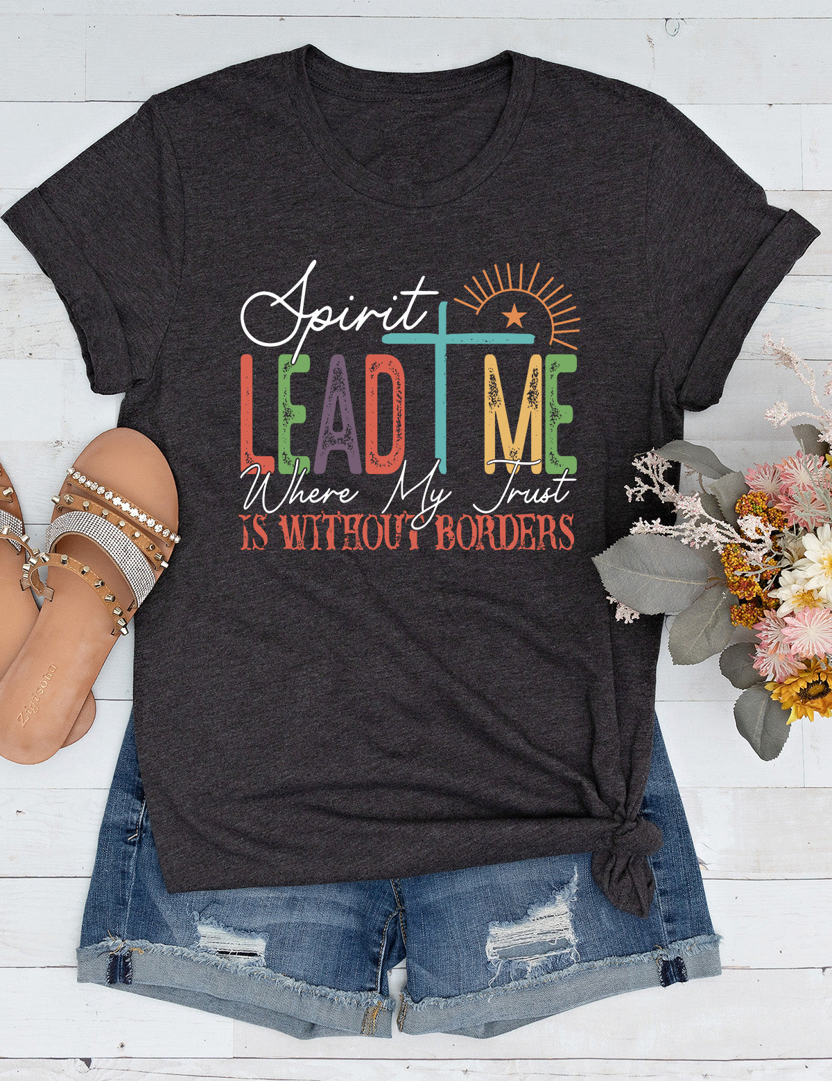 Spirit Lead Me Where My Trust Is Long Sleeve Christian Shirts