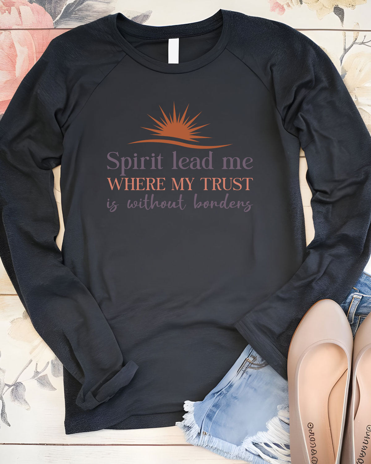 Spirit Religious Long Sleeve Christian Tshirt