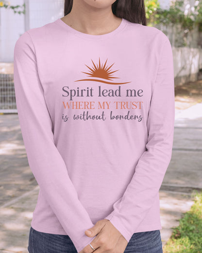 Spirit Religious Long Sleeve Christian Tshirt