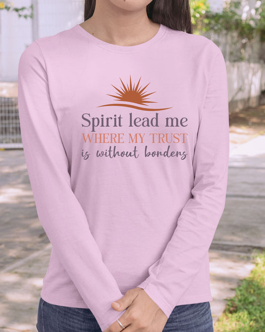 Spirit Religious Long Sleeve Christian Tshirt
